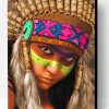 Red Indian Girl Paint By Number