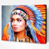 Red Indian Girl Paint By Number