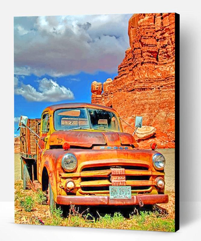 Red Rocks And Truck Paint By Number
