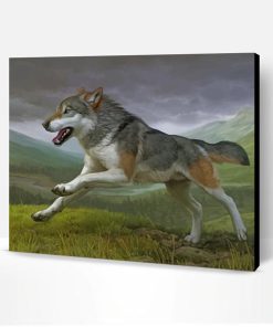 Running Wolf Paint By Number