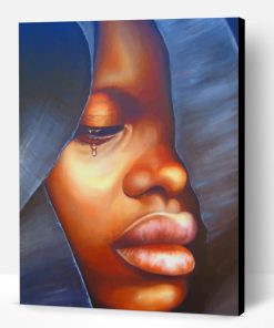 Sad African Girl Paint By Number