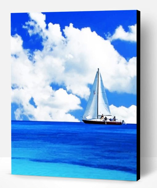 Sail Boat On The Sea Paint By Number