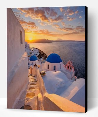 Santorini Sunrise Paint By Number