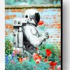 Space Man With Flowers Paint By Number