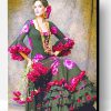 Spanish Lady Wearing Gypsy Dress Paint By Number