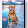 Bengal Cat In A Seascape Paint By Number