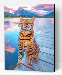 Bengal Cat In A Seascape Paint By Number