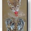 Tiger Water Reflection Paint By Number