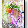 Vintage Bike With Flower Basket Paint By Number