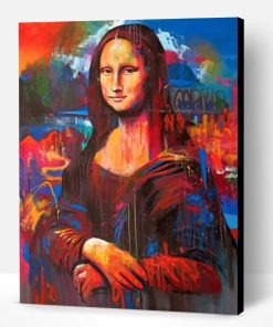 Vintage Colorful Mona Lisa Paint By Number