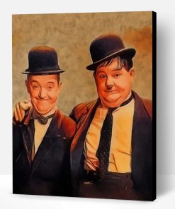 Vintage Laurel And Hardy Paint By Number