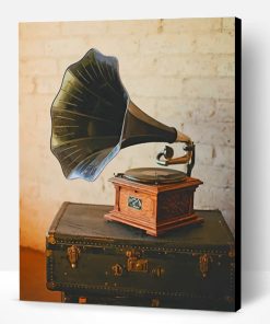 Vintage Vinyl Records Player Paint By Number