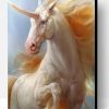 White Unicorn Paint By Number