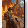 Wild West Gunfight Paint By Number