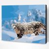 Snow Leopard in Winter Paint By Number