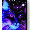Cat in Night Sky Paint By Number