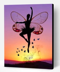Butterfly Woman Flying Paint By Number
