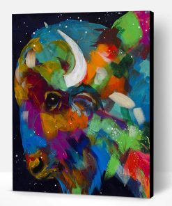 Colorful Bull Paint By Number