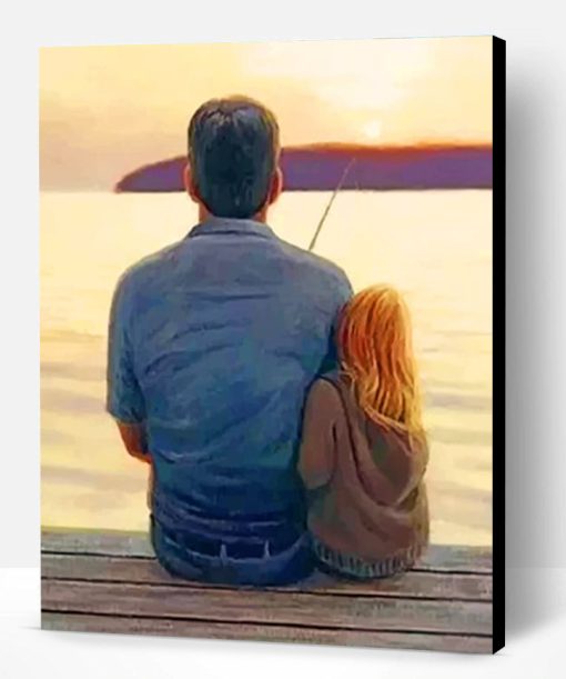 Daddy Daughter Fishing Paint By Number