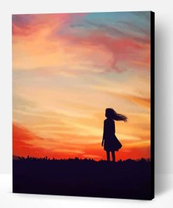 Girl Silhouette Paint By Number