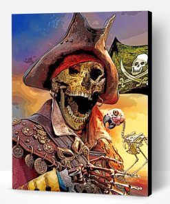 Pirate Skull Paint By Number