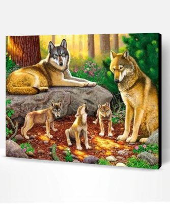 Wolf Family Paint By Number