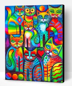 Abstract Cats Paint By Number