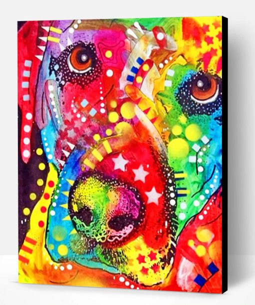 Abstract Colorful Dog Paint By Number