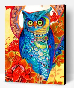 Abstract Colorful Owl Paint By Number