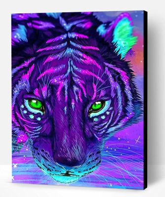 Aesthetic Purple Tiger Paint By Number