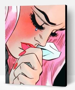 Broken Girl Crying Pop Art Paint By Number