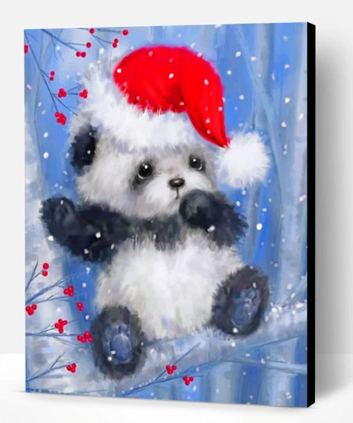 Christmas Panda Paint By Number