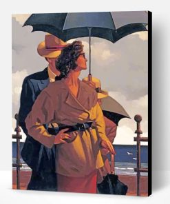 Couple Under The Same Umbrella Paint By Number