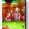 Dogs Playing Pool While Smoking Paint By Number