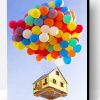 Flying House Balloons Paint By Number