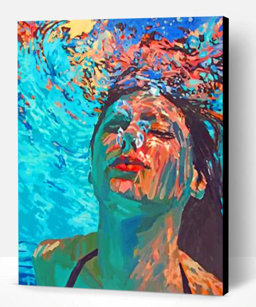 Girl Underwater Paint By Number