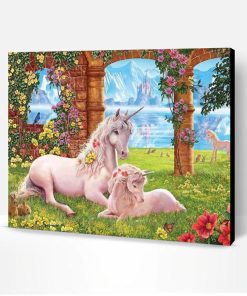 Unicorns in Paradise Paint By Number