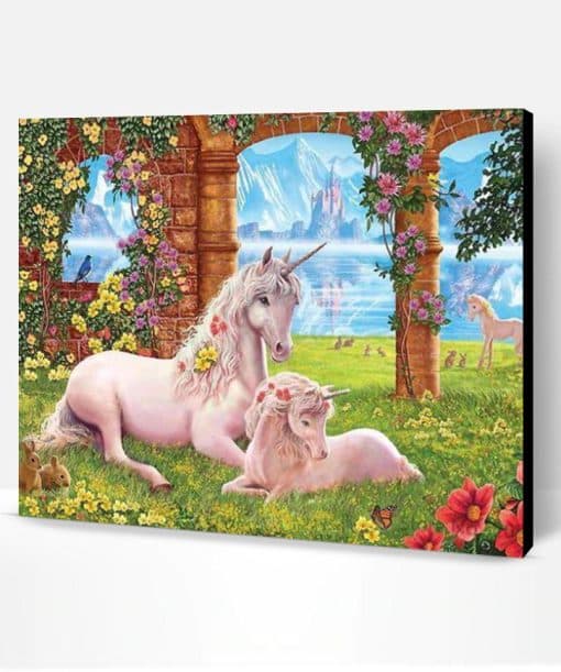 Unicorns in Paradise Paint By Number