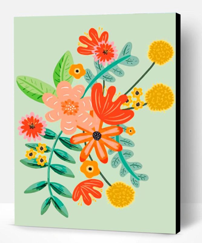 Flowers Illustration Paint By Number