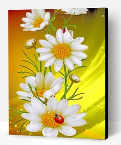 White Flowers Paint By Number