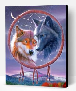 Wolves Dream Catcher Paint By Number