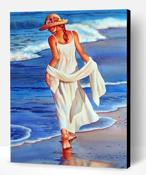 Lady On The Beach Paint By Number