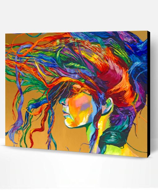 Abstract Colorful Woman Paint By Number