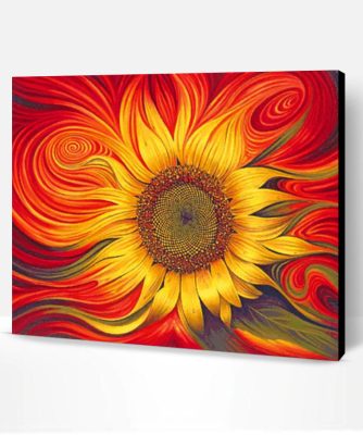 Abstract Sunflower Paint By Number