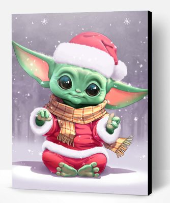 Baby Yoda Santa Paint By Number