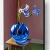 Blue Glass Plant Vase Paint By Number