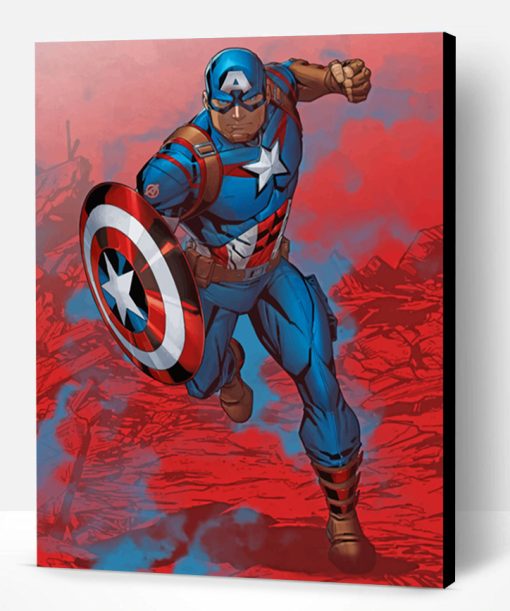 Captain America Hero Paint By Number