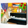 Cat Playing Piano Paint By Number