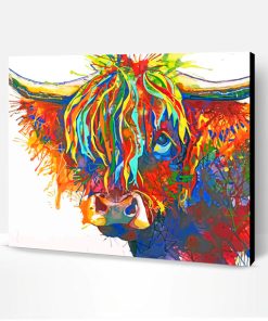 Colorful Cow Paint By Number
