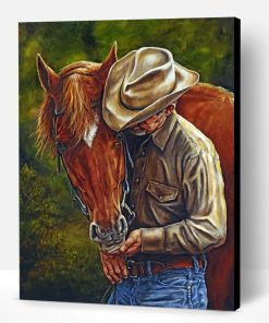 Cowboy And Horse Paint By Number